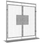 Double-leaf mobile fence door | with handle with panic function type D
